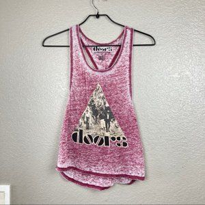 Women's Pink Vintage-Style Burnout Tank Top